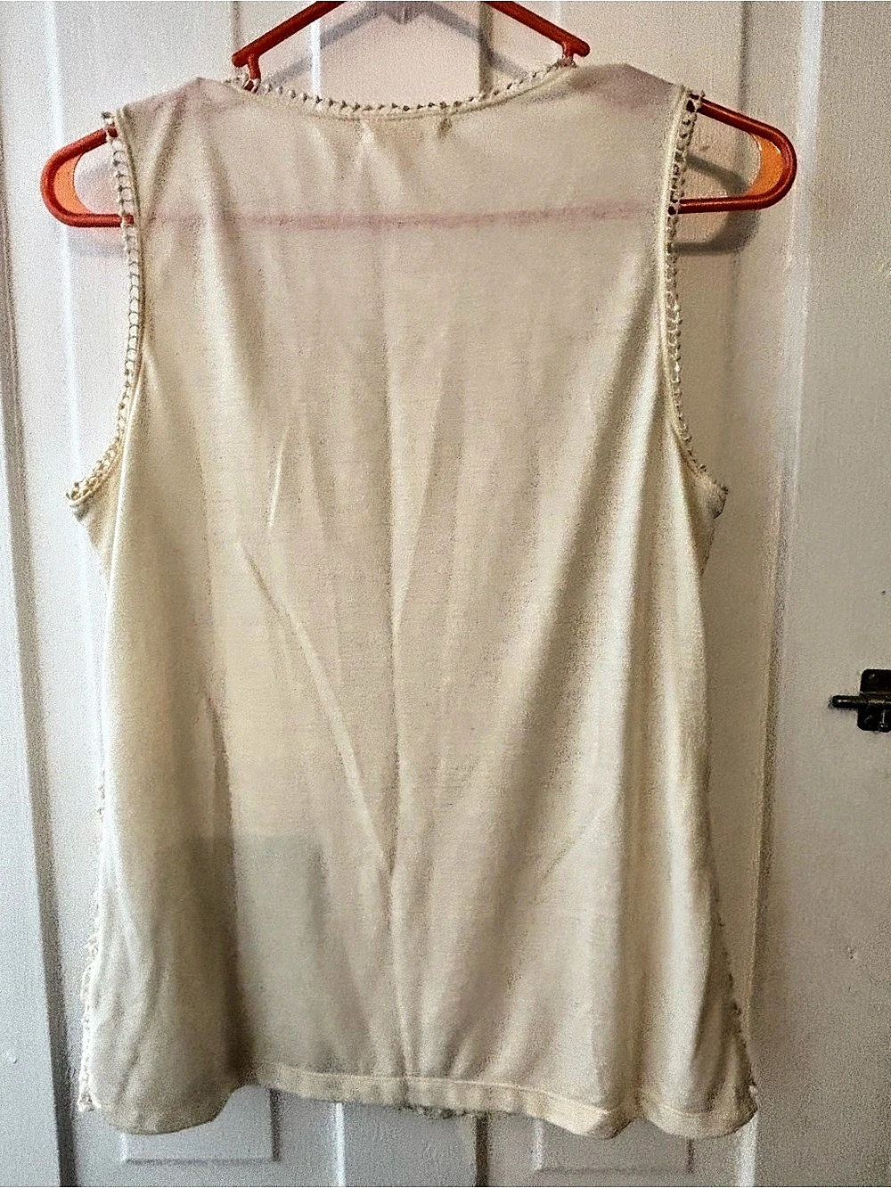 ADIVA Floral Lace Tank Top in Cream Size Small - Picture 2 of 4